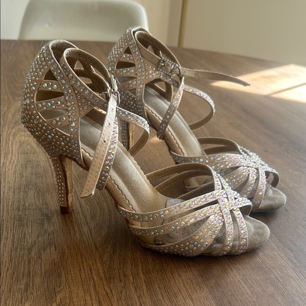 Elegant Rhinestone Embellished Heels